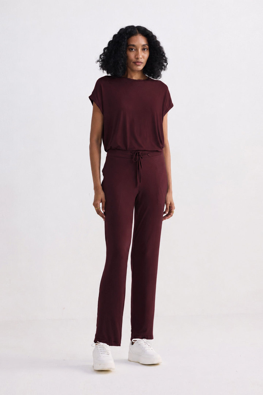Relaxed Tee in Merlot