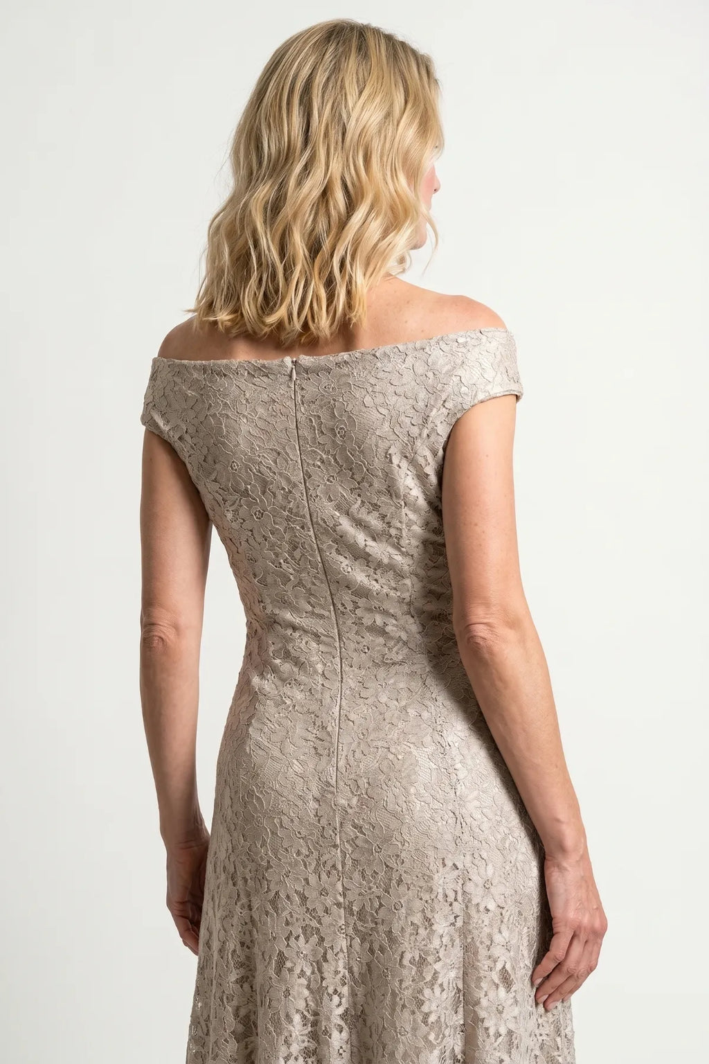 Beige Maxi Lace Gown, Bruna