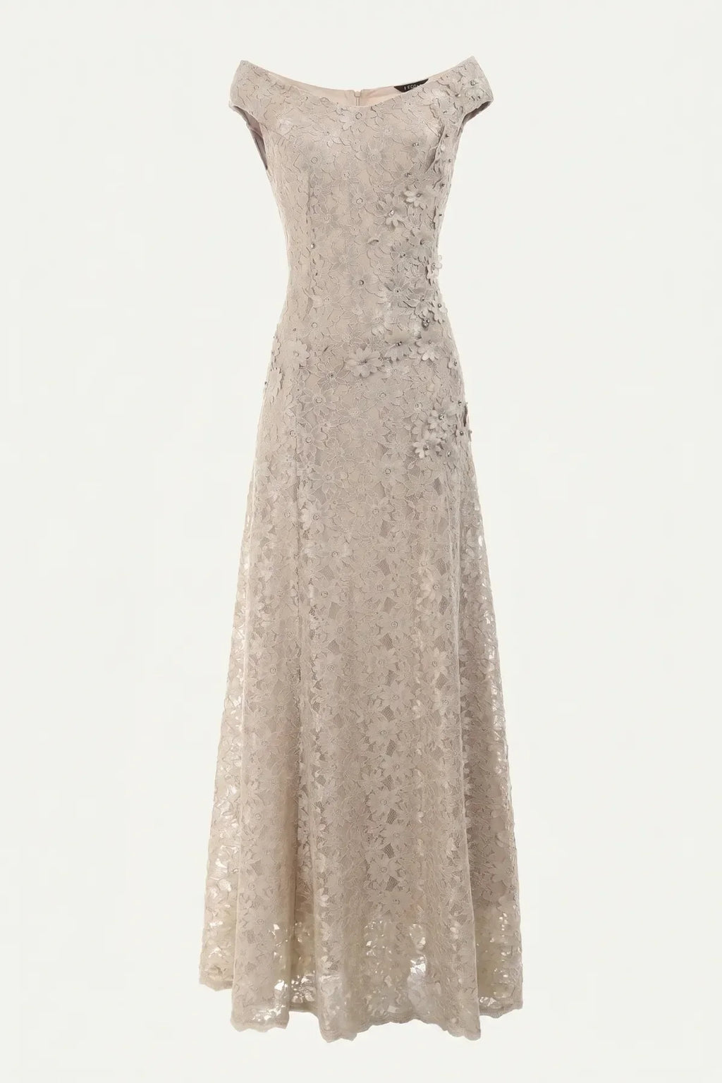 Beige Maxi Lace Gown, Bruna
