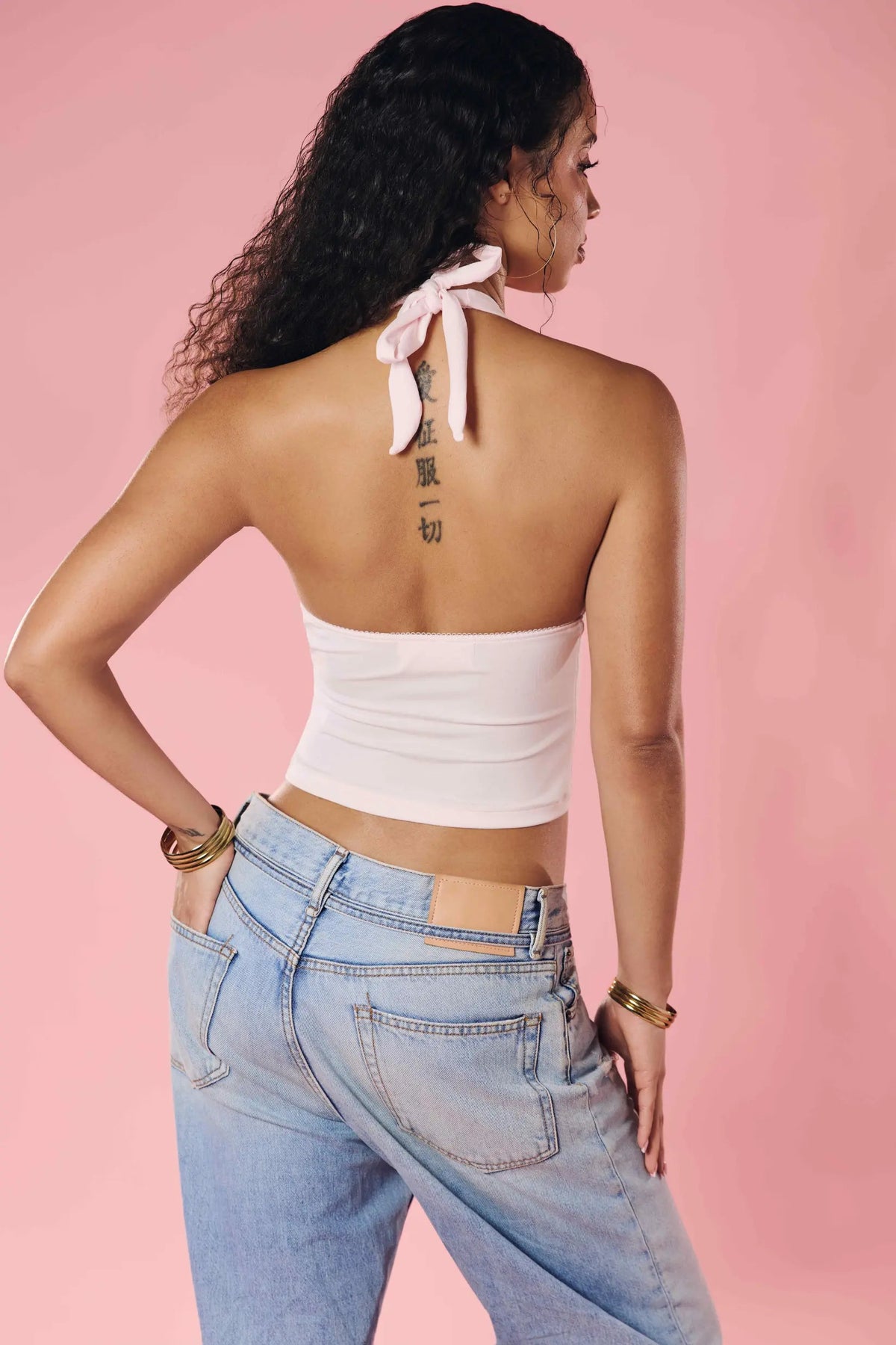 Halterneck Top Baby Pink