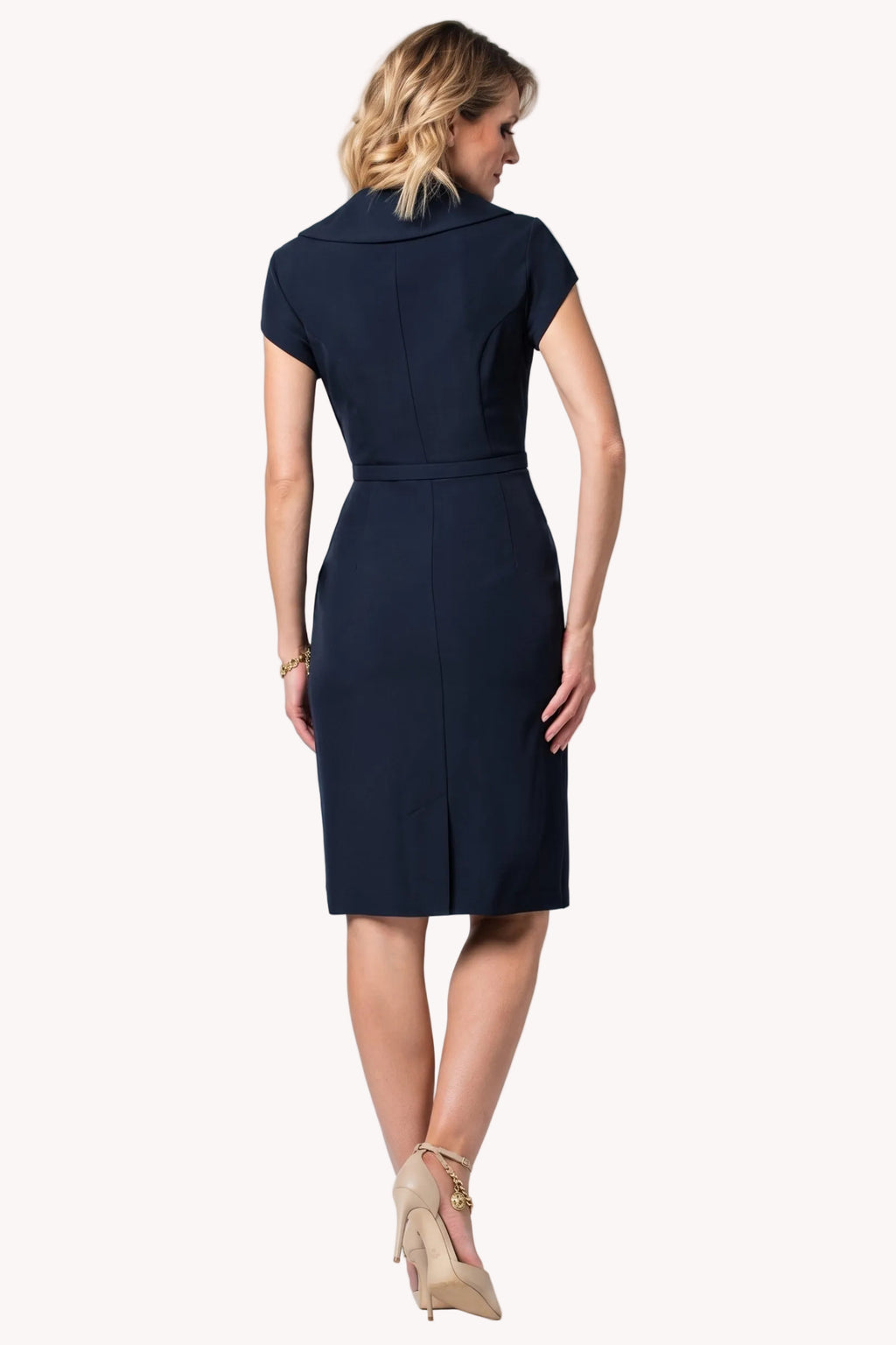 Navy Wrap Dress, Olga
