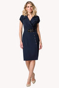 Navy Wrap Dress, Olga