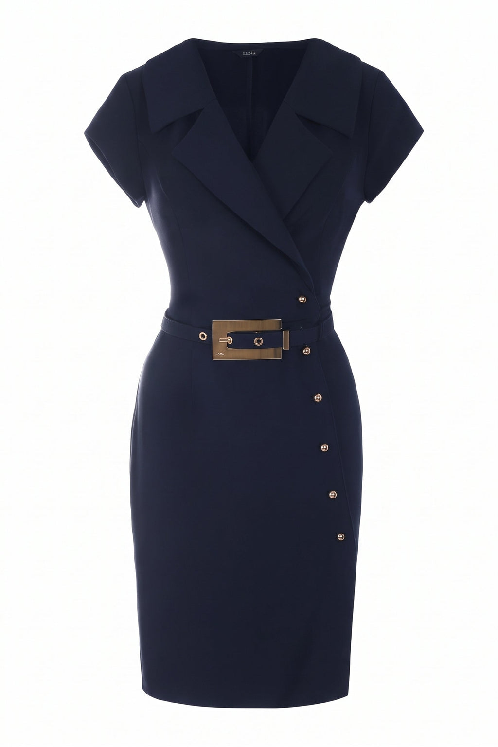 Navy Wrap Dress, Olga