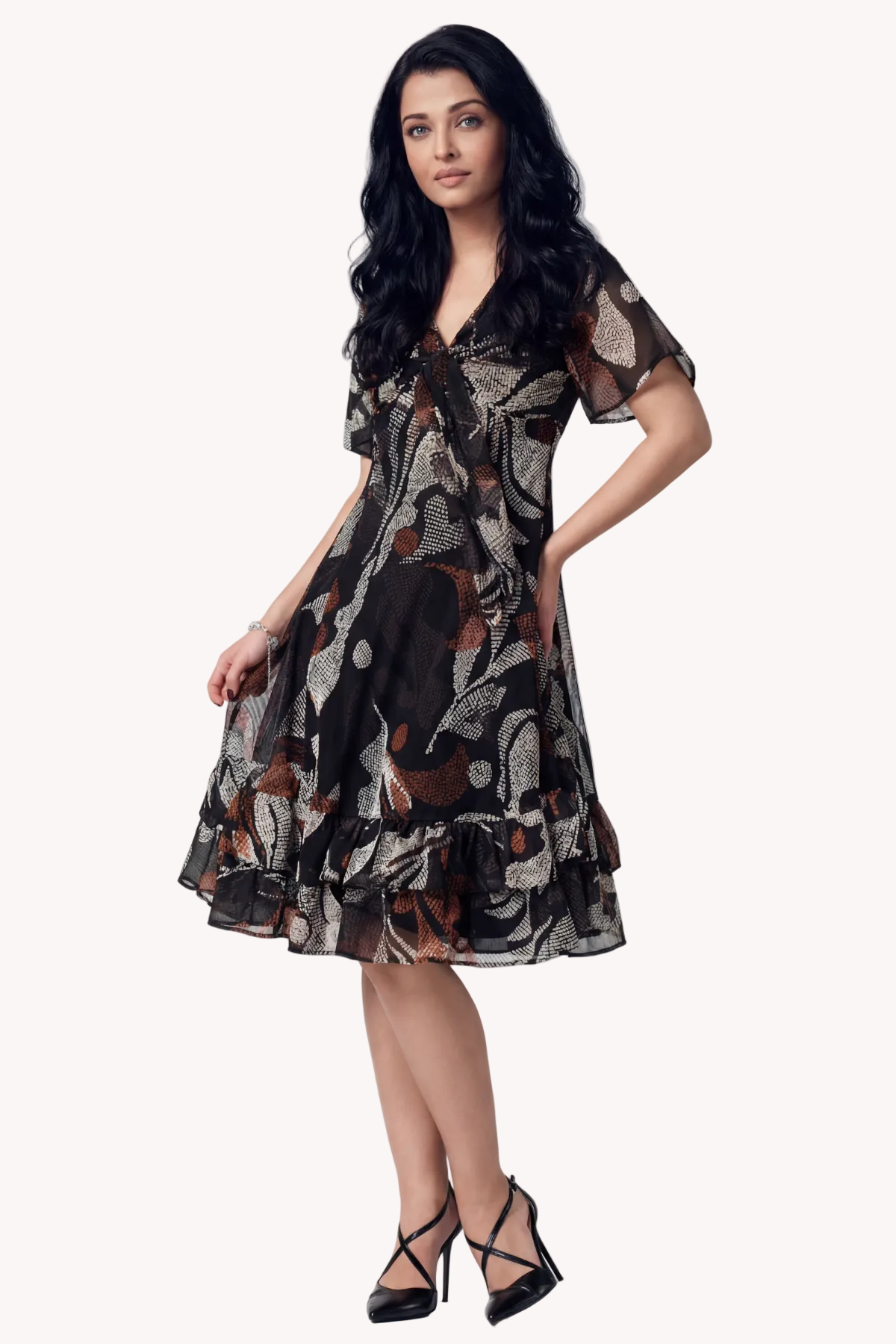 Floral Print Ruffle Dress, Lola