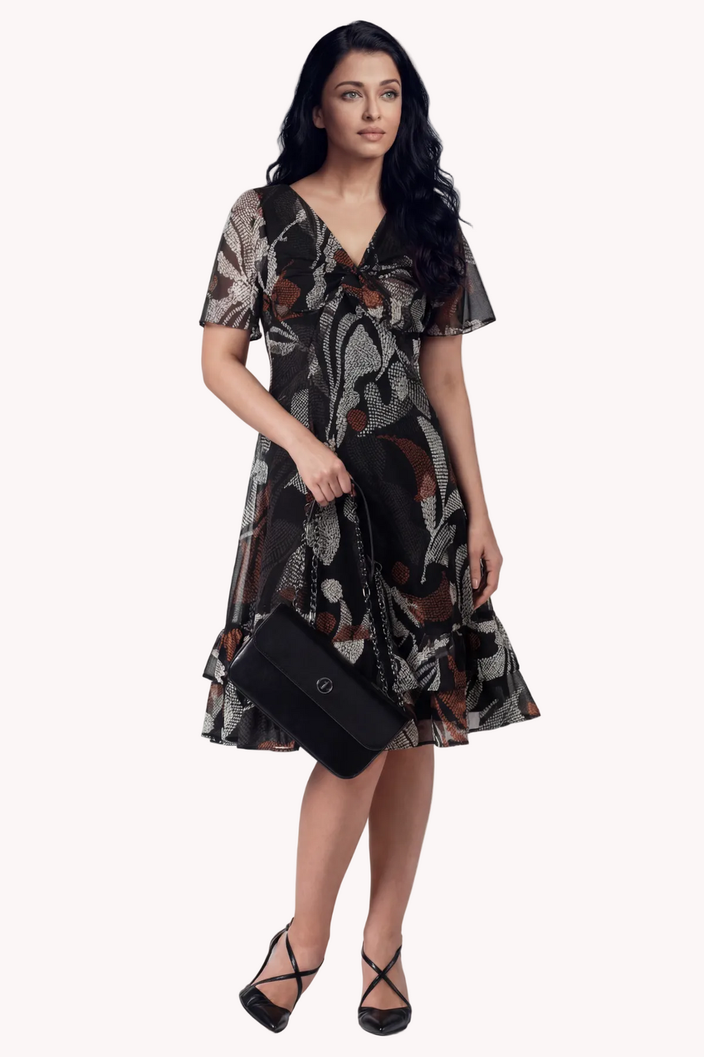 Floral Print Ruffle Dress, Lola