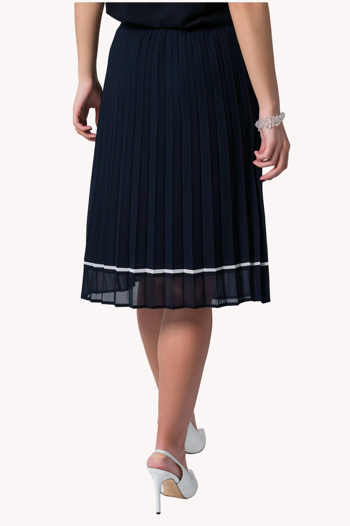 Navy Pleated Skirt, Lola