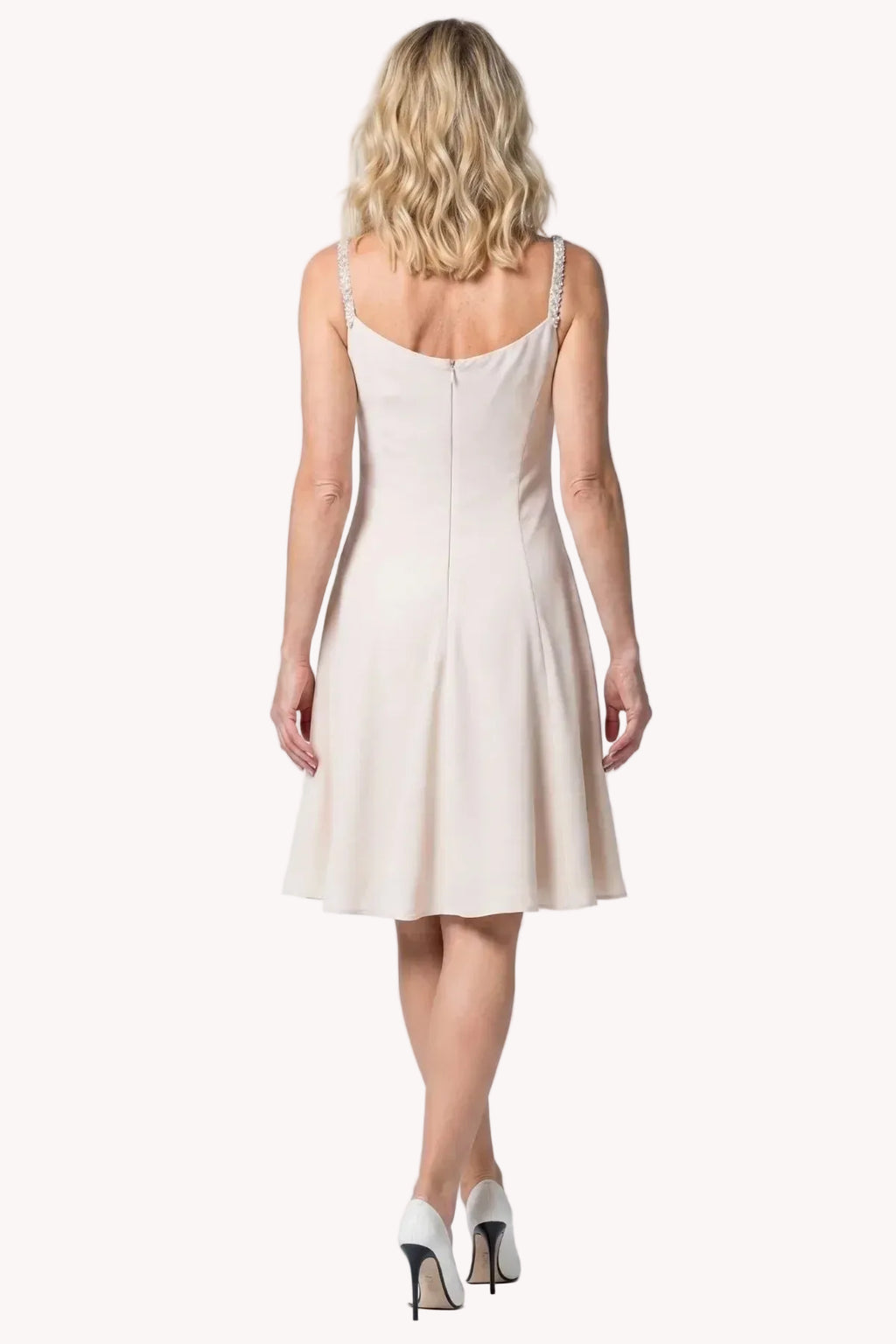 Beige Short Dress, Lesli