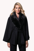 Black Wool Cape, Selina