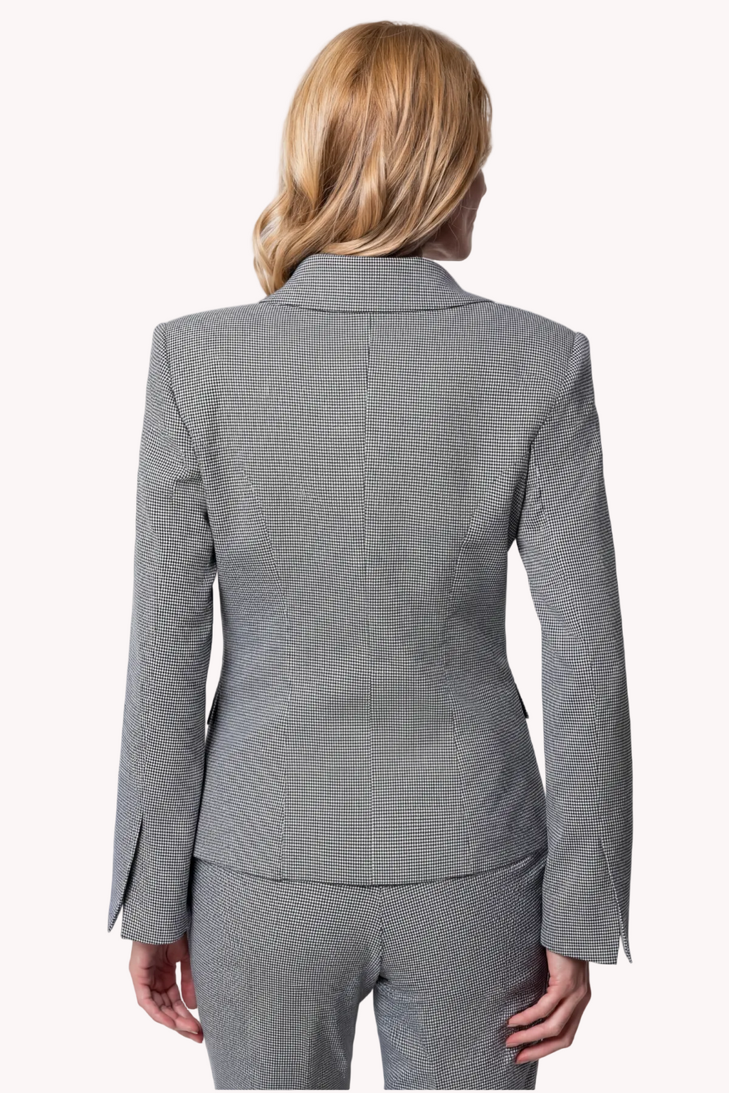 Multicolor Houndstooth Tailored Blazer, Elena
