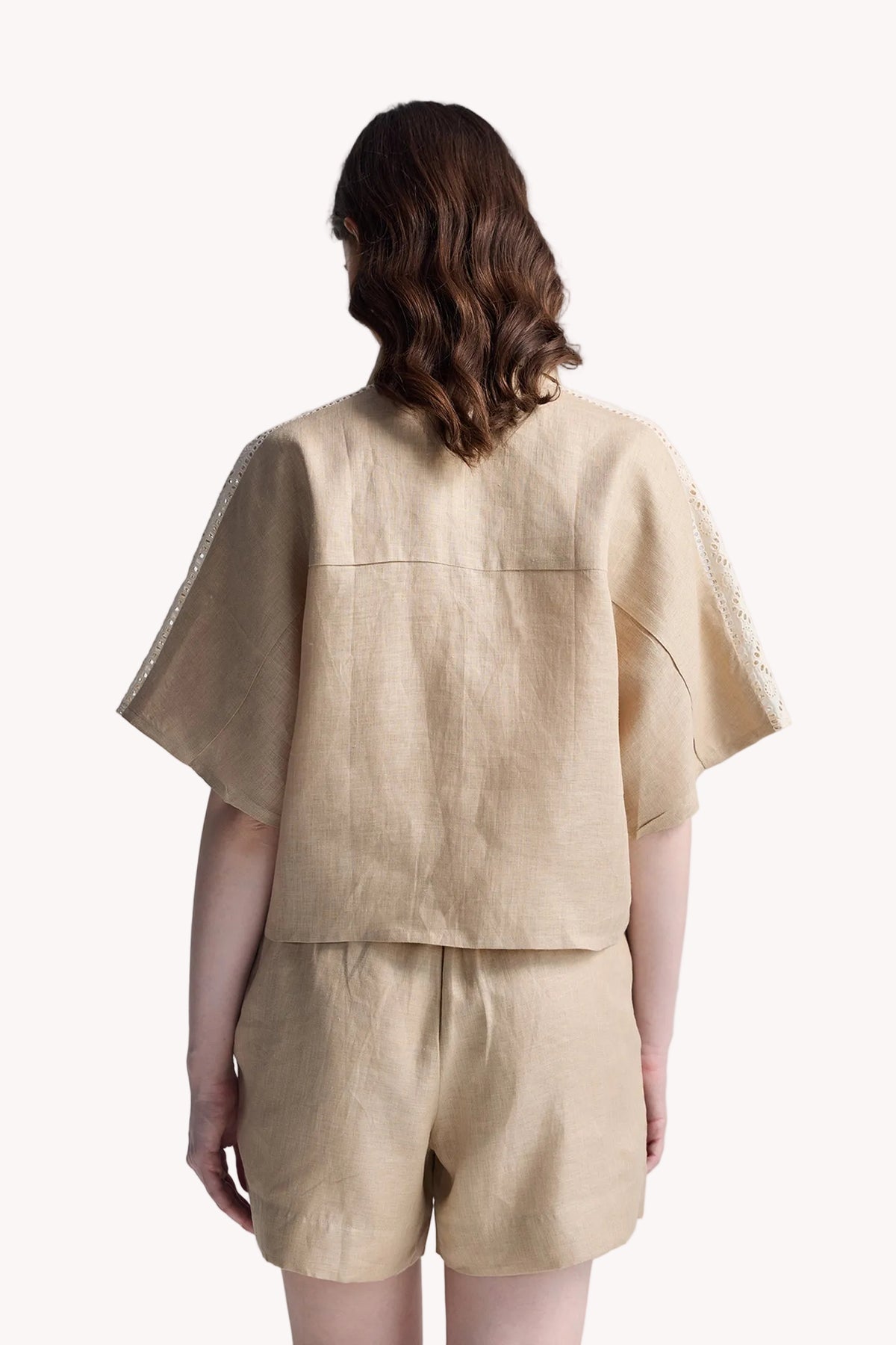 Boxy Shirt with Lace Set