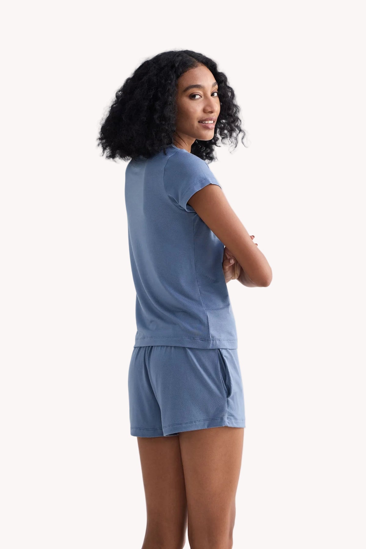 Essential Short Sleeve Tee in Blue