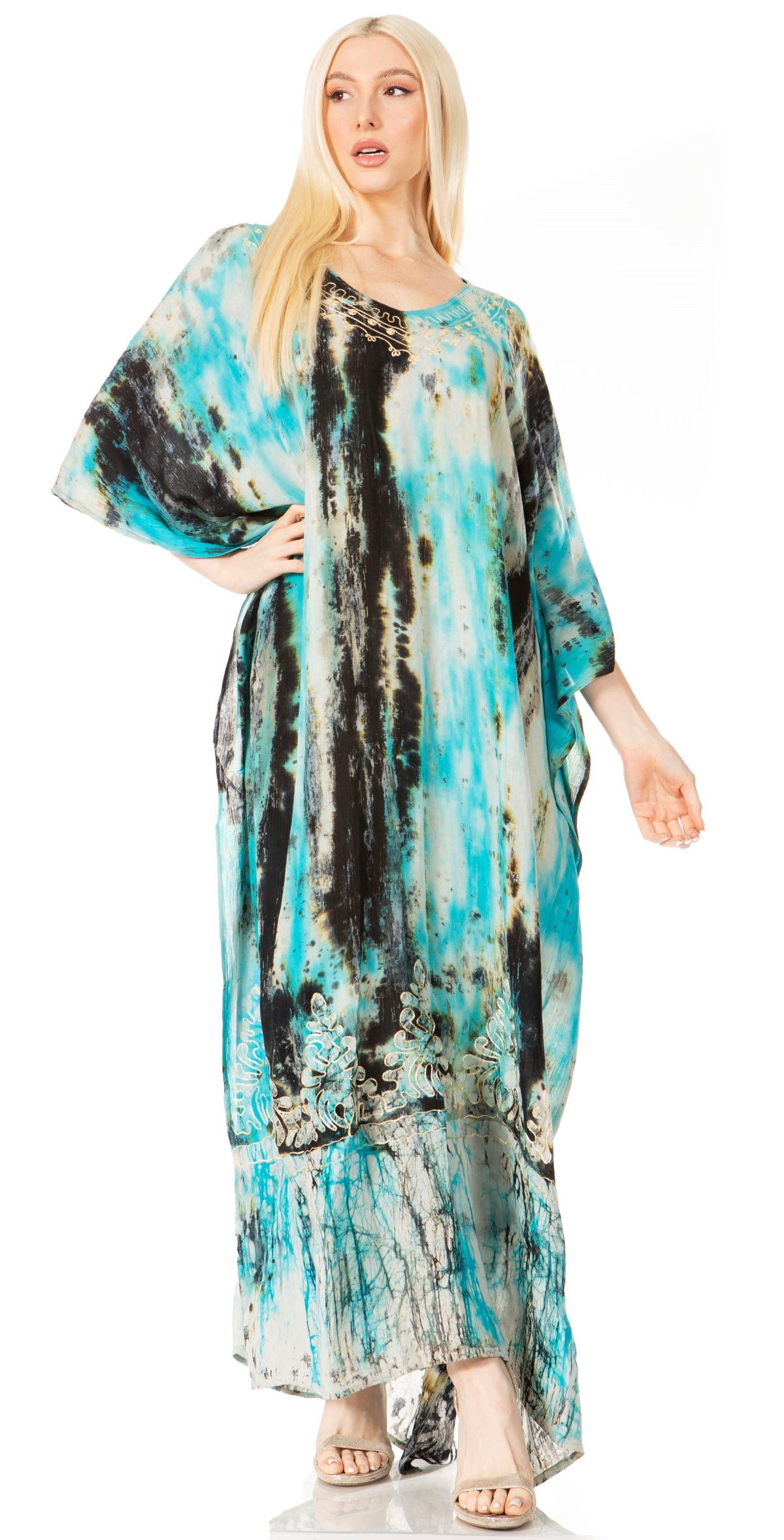 Sakkas Tacy Women's Boho Summer Maxi Dress for Casual or Lounge Wear