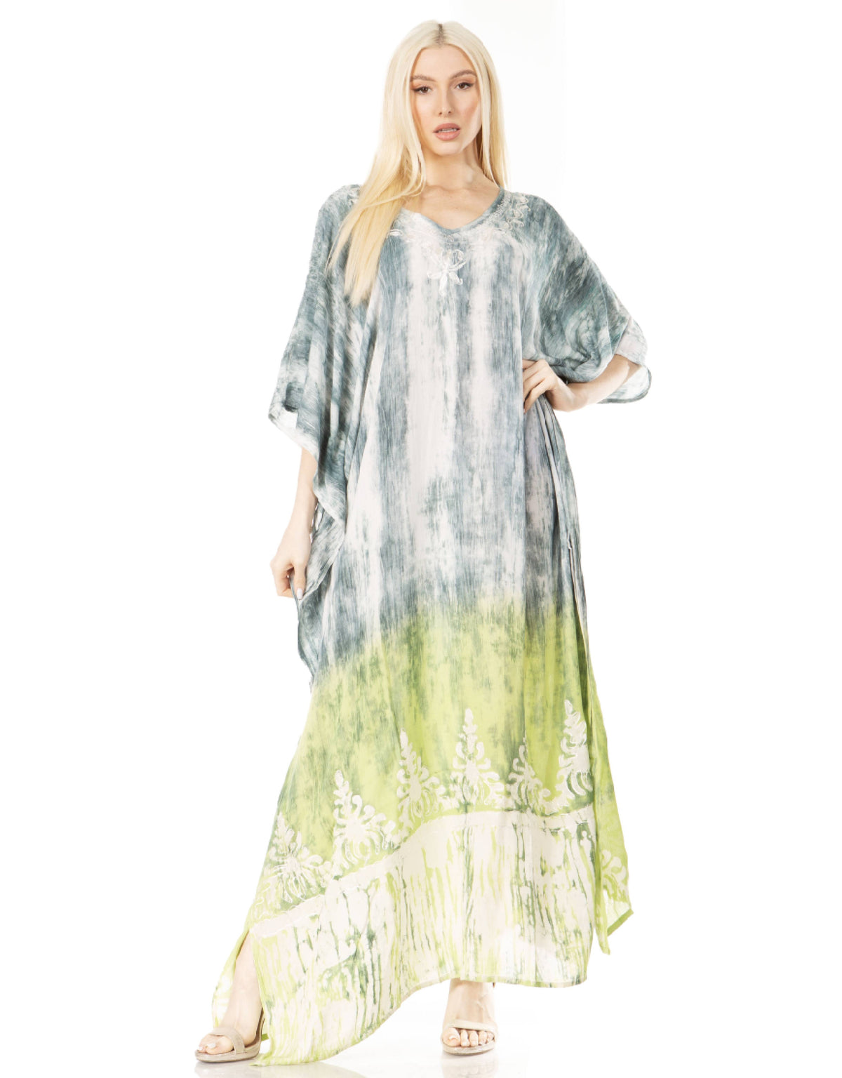 Sakkas Tacy Women's Boho Summer Maxi Dress for Casual or Lounge Wear
