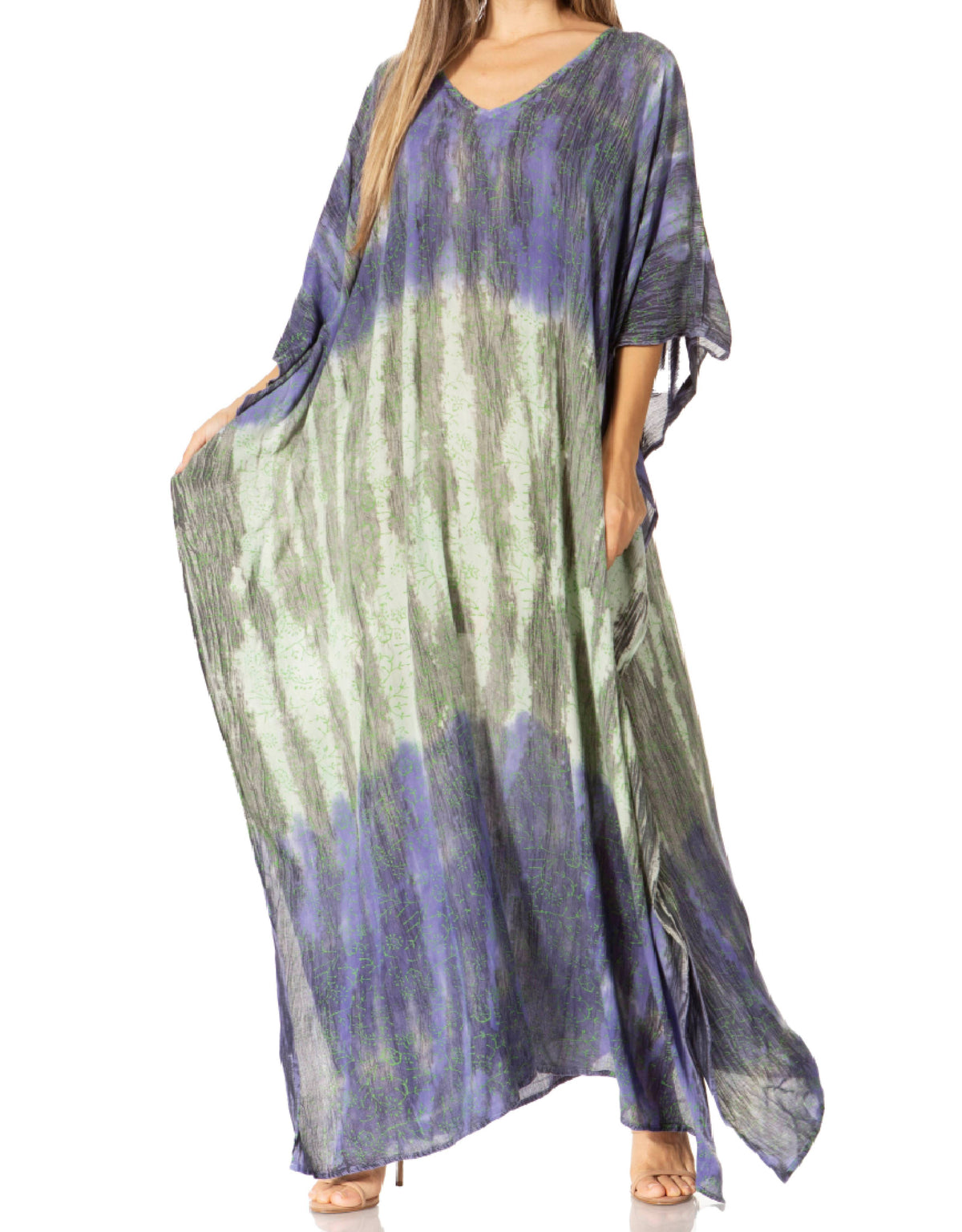 Sakkas Tacy Women's Boho Summer Maxi Dress for Casual or Lounge Wear