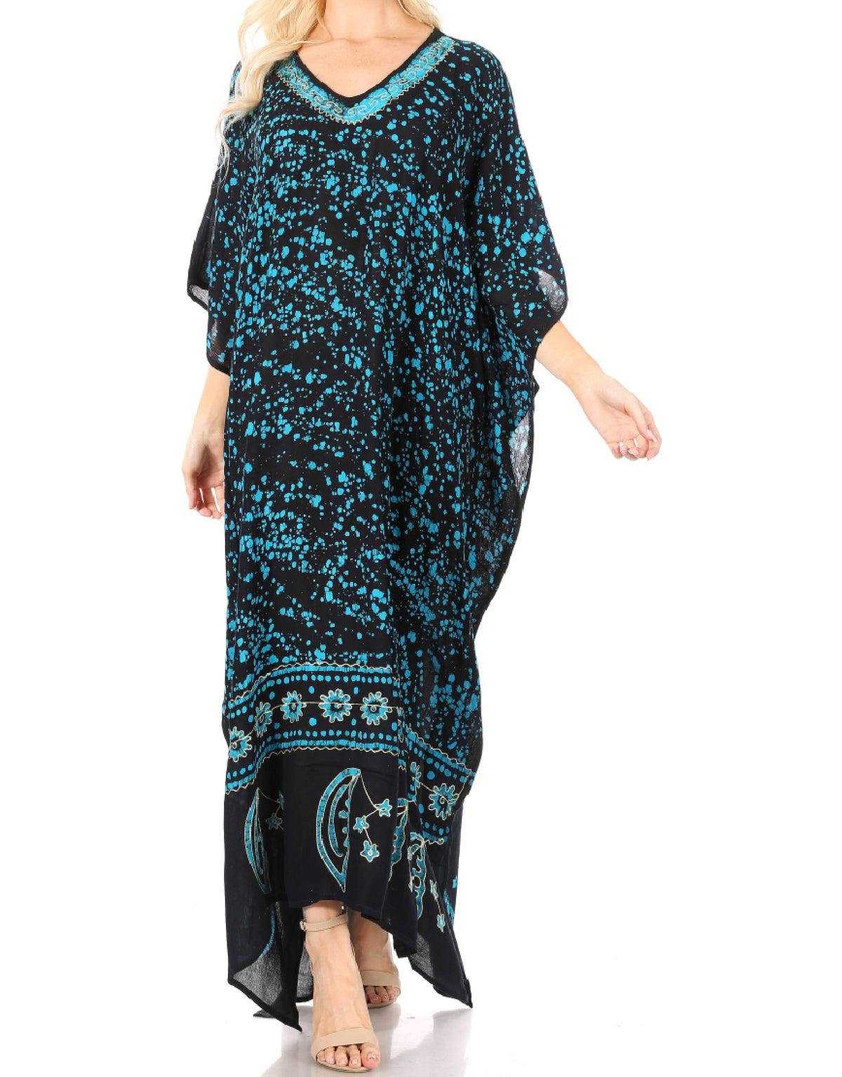 Sakkas Tacy Women's Boho Summer Maxi Dress for Casual or Lounge Wear