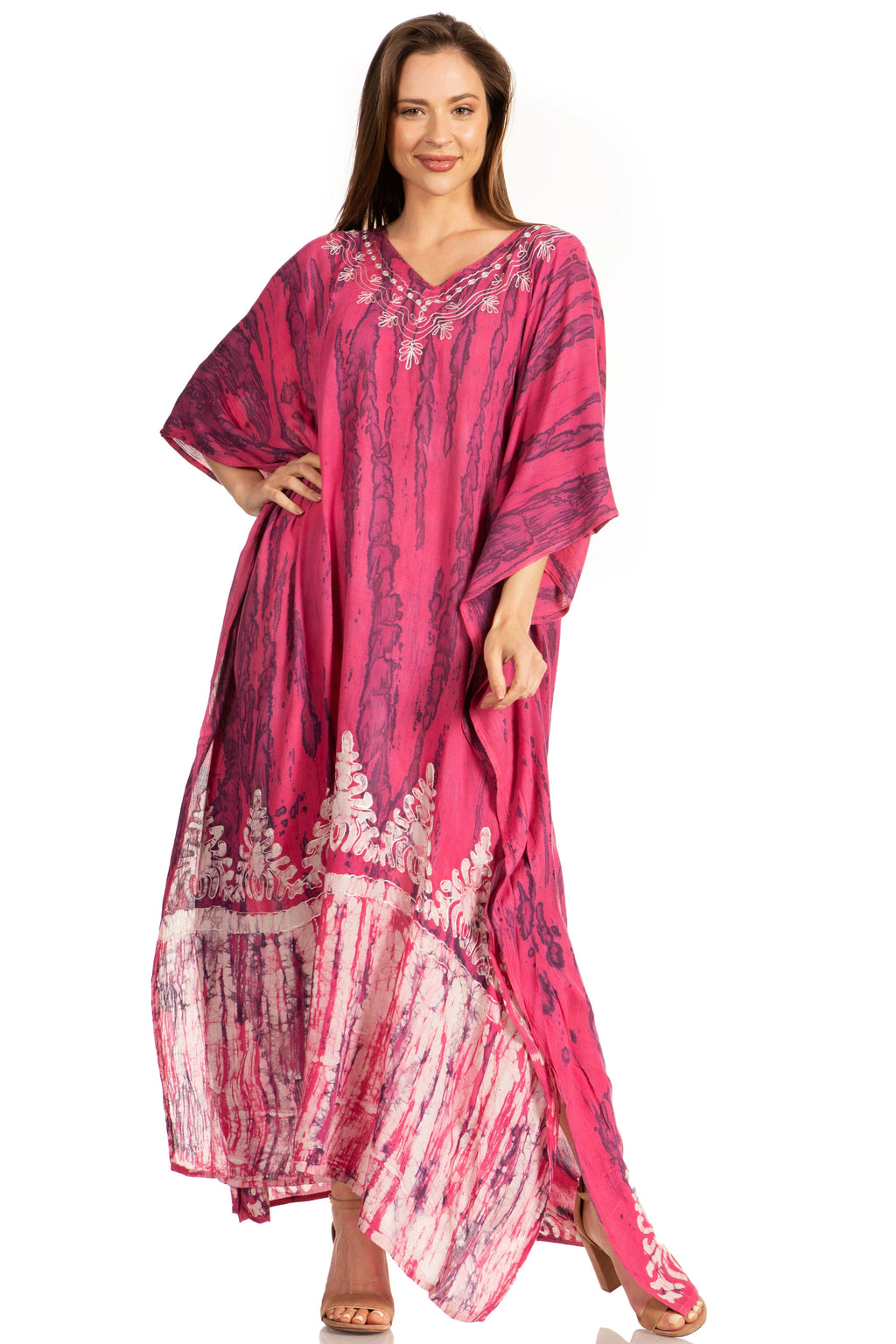 Sakkas Tacy Women's Boho Summer Maxi Dress for Casual or Lounge Wear