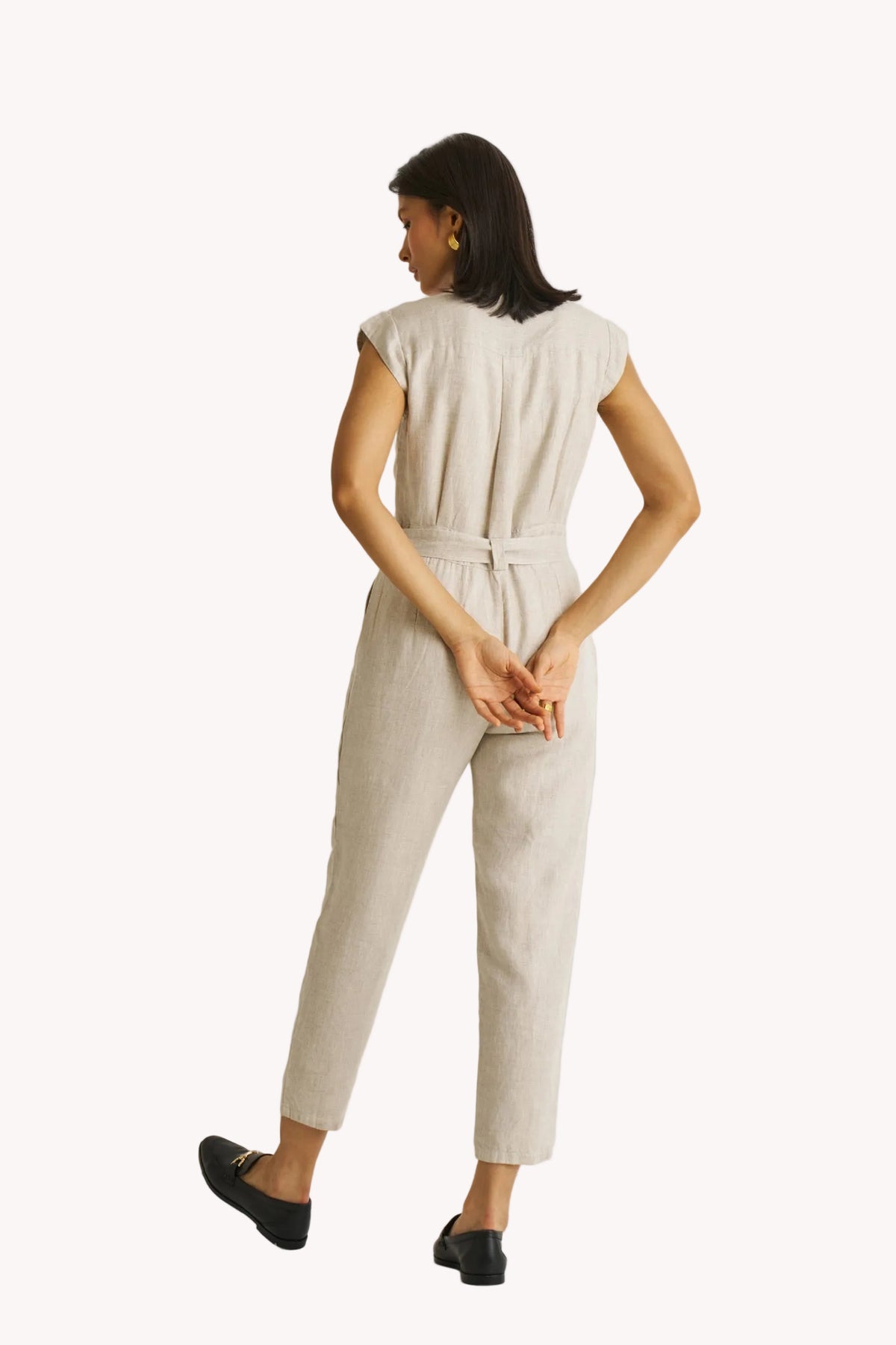 Evening Chai Jumpsuit in Light Beige