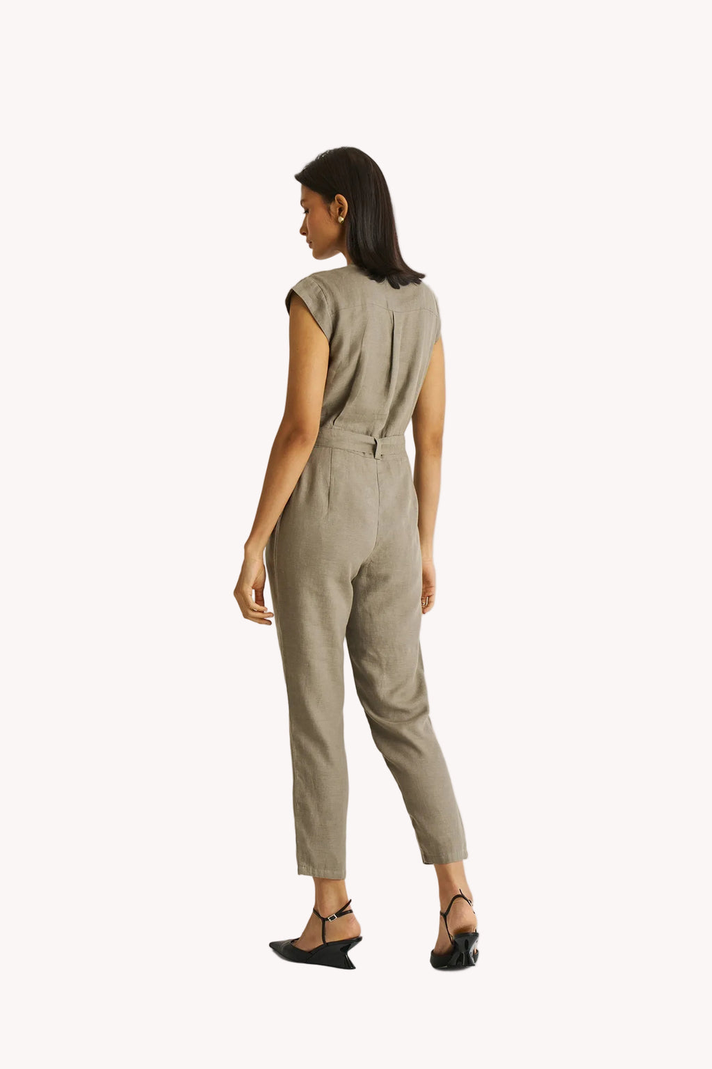 Evening Chai Jumpsuit in Dark Green