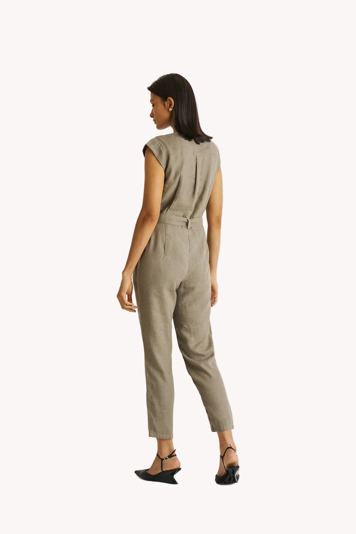 Evening Chai Jumpsuit in Dark Green