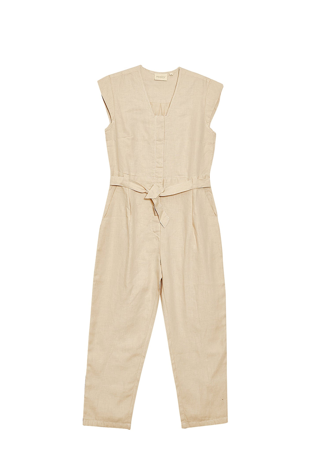 Evening Chai Jumpsuit in Neutral Beige