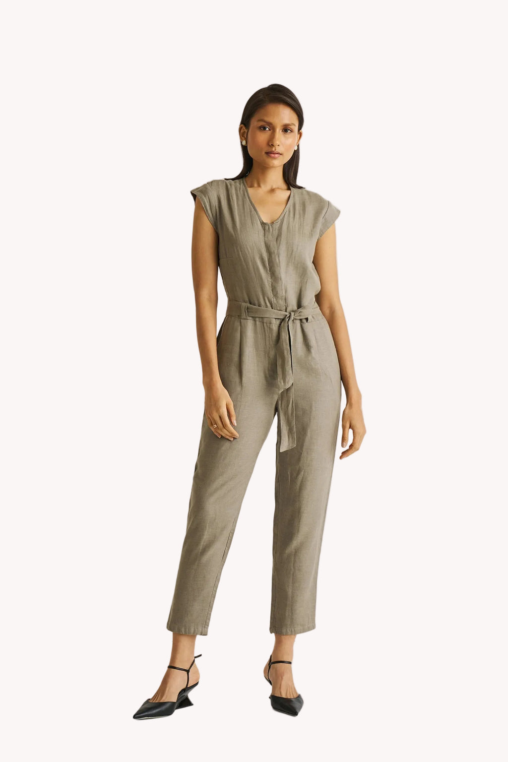 Evening Chai Jumpsuit in Dark Green