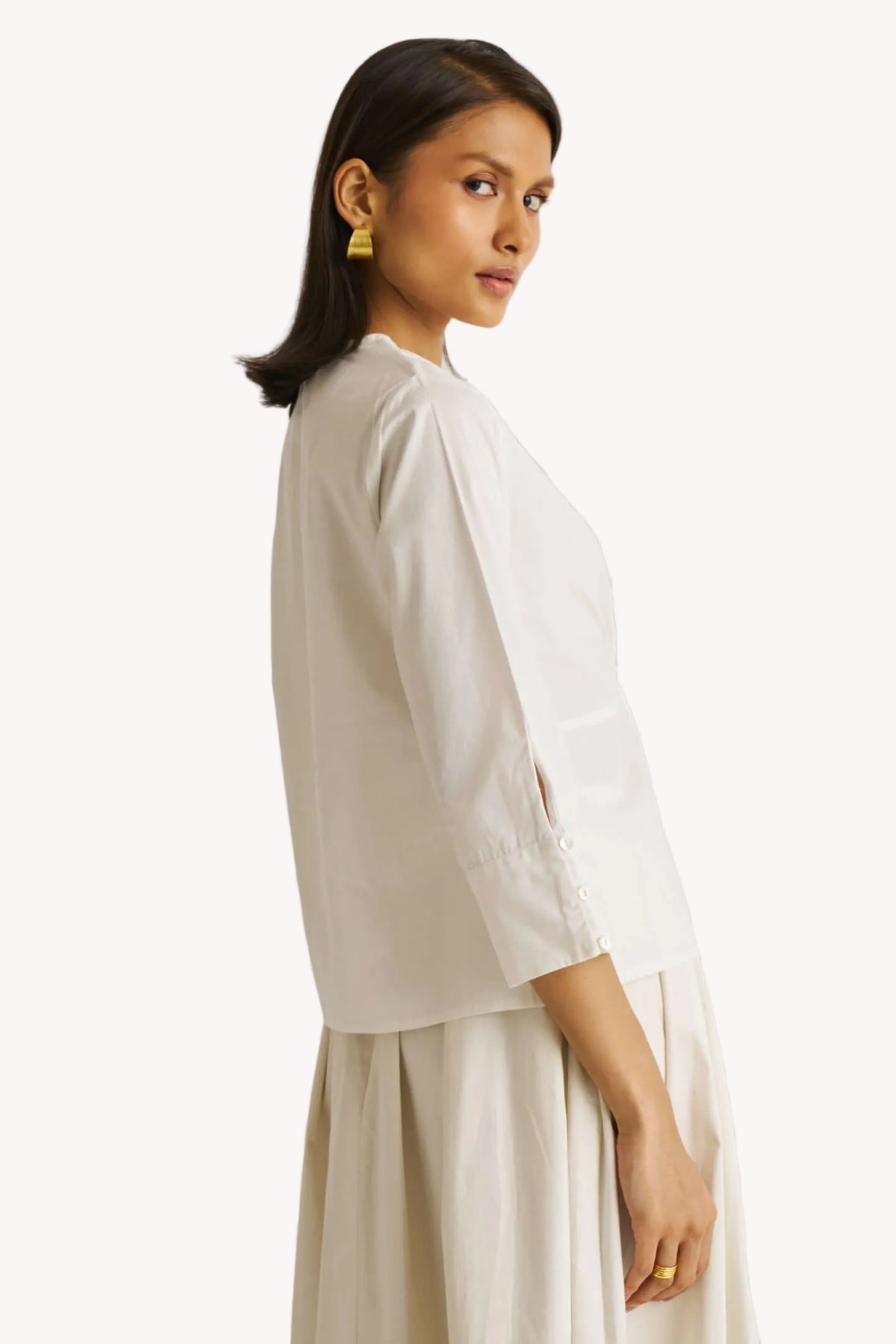 Front Twist Top in White