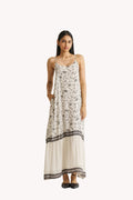 Flowy Maxi Dress in Black Florals