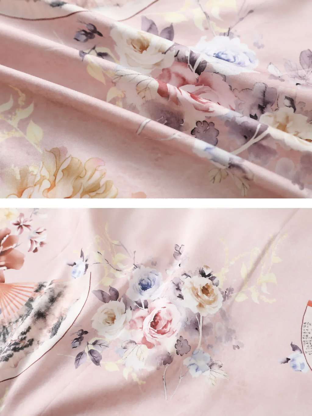 Folding Fan Kimono Robe