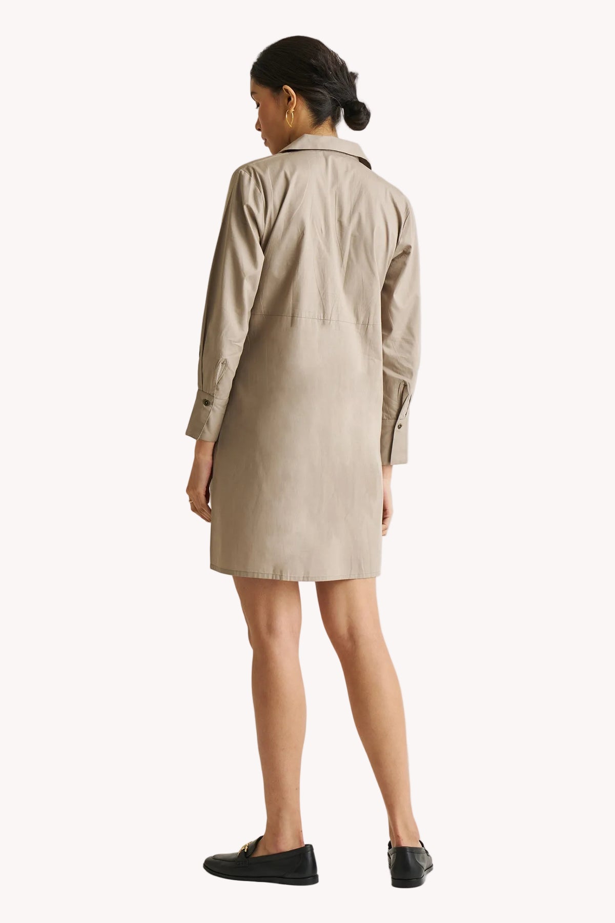 Front Twist Dress in Ecru