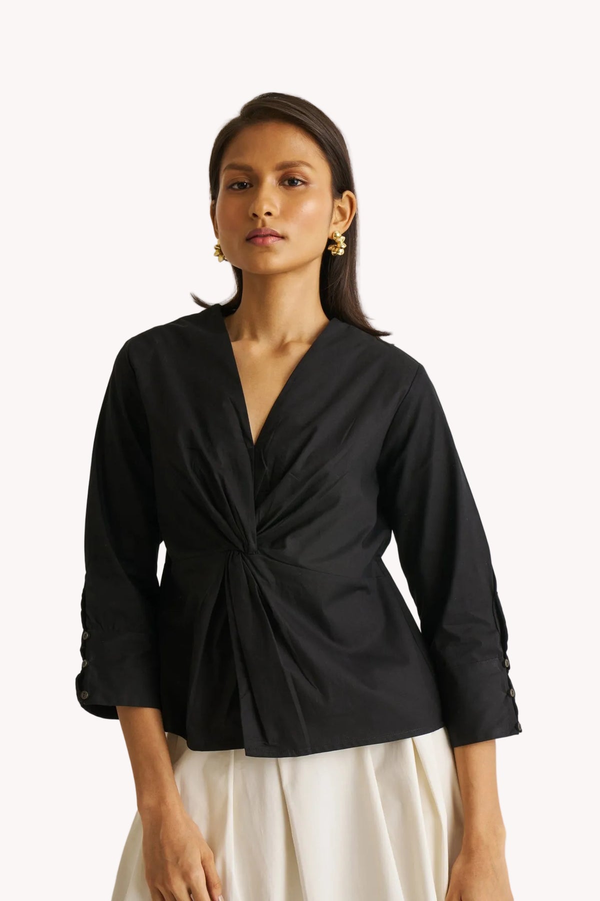 Front Twist Top in Black