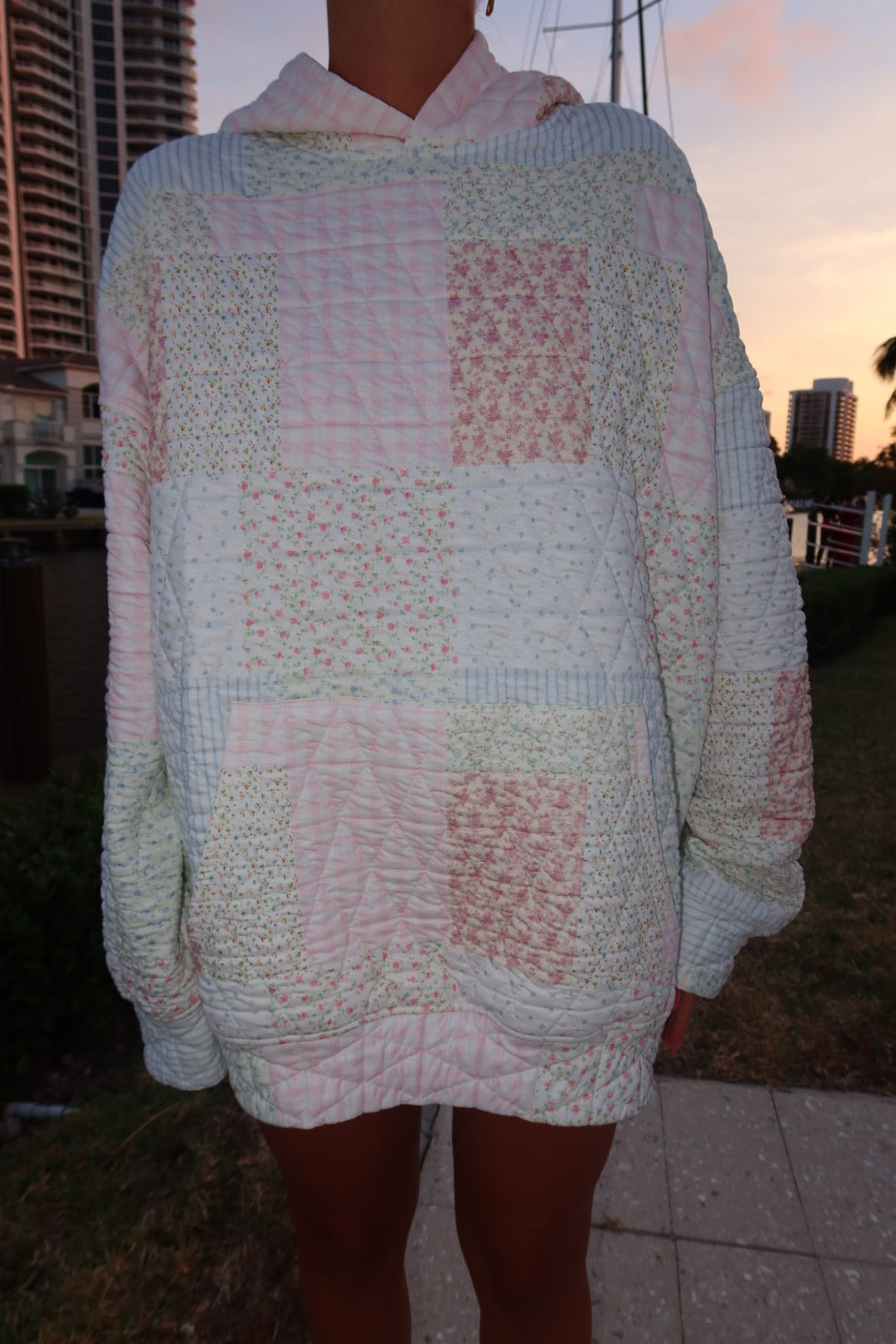 Quilted Pastel Hoodie