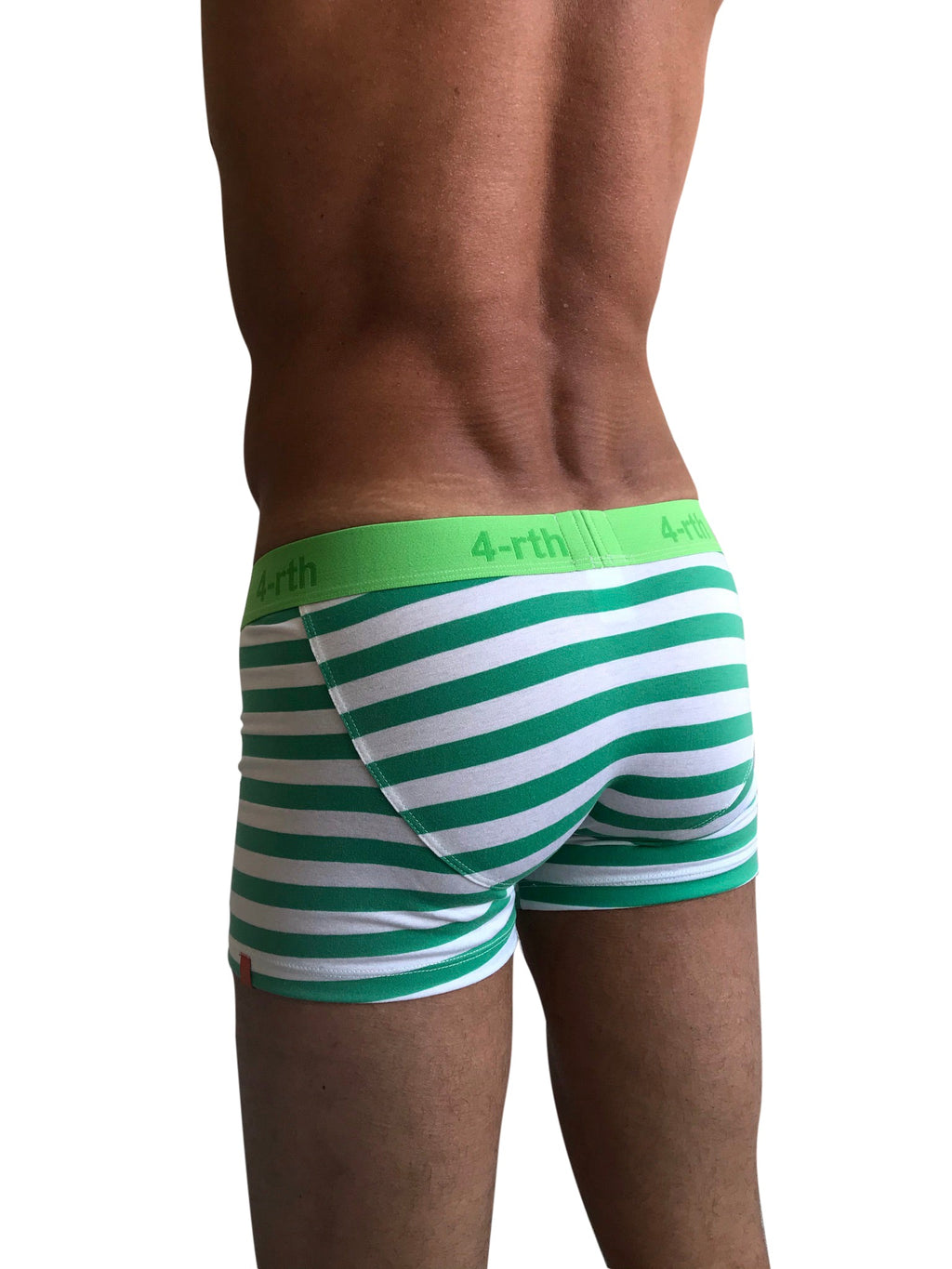 Zen Boxer Brief (Nautical Green Stripe)