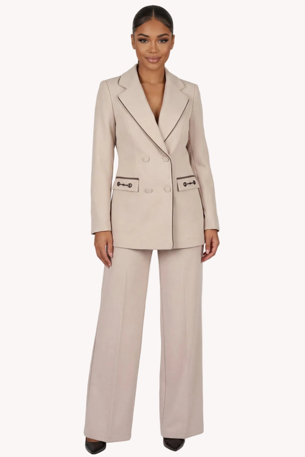 Beige Tailored Blazer, Natasha