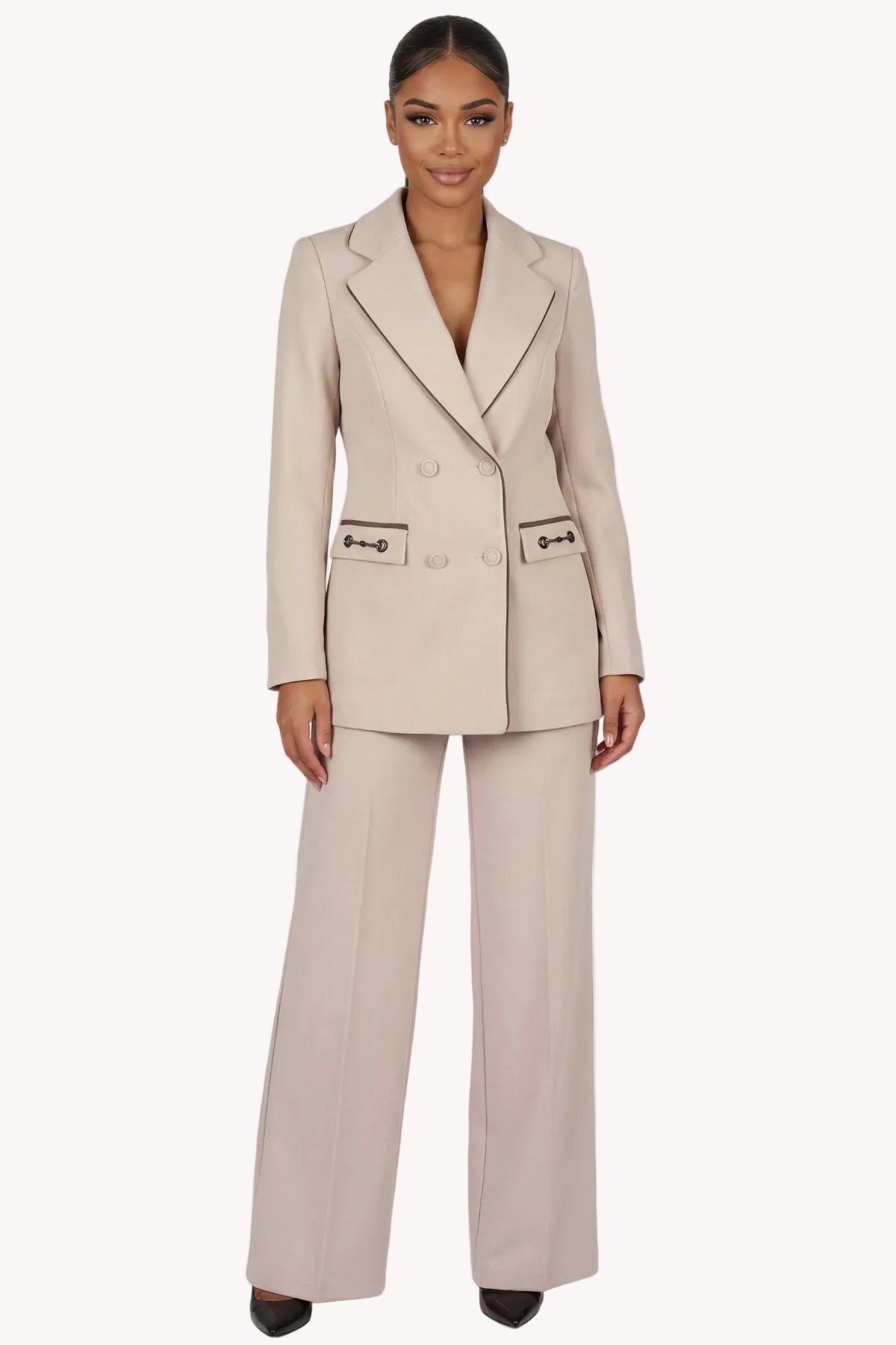 Beige Tailored Blazer, Natasha