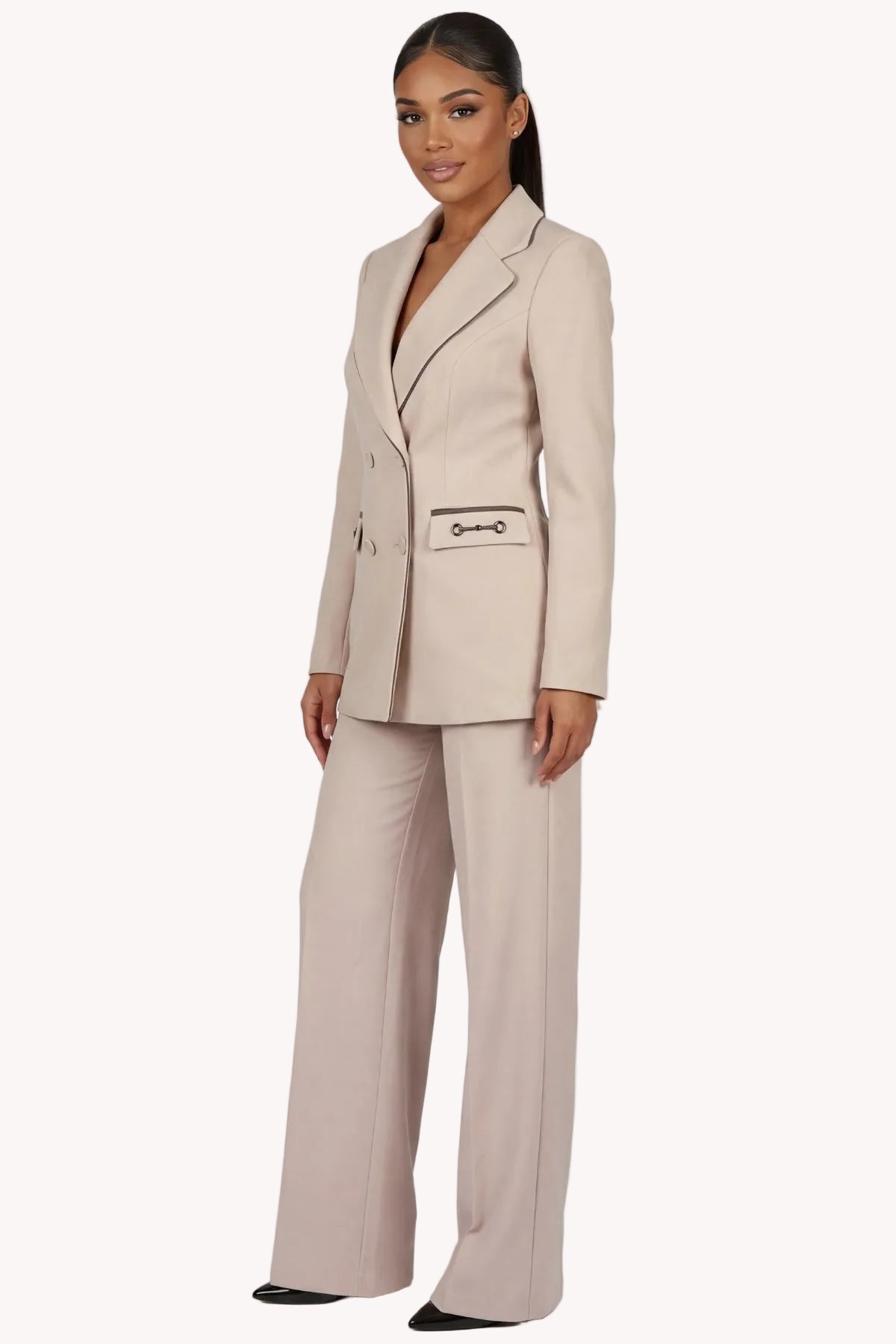Beige Tailored Blazer, Natasha