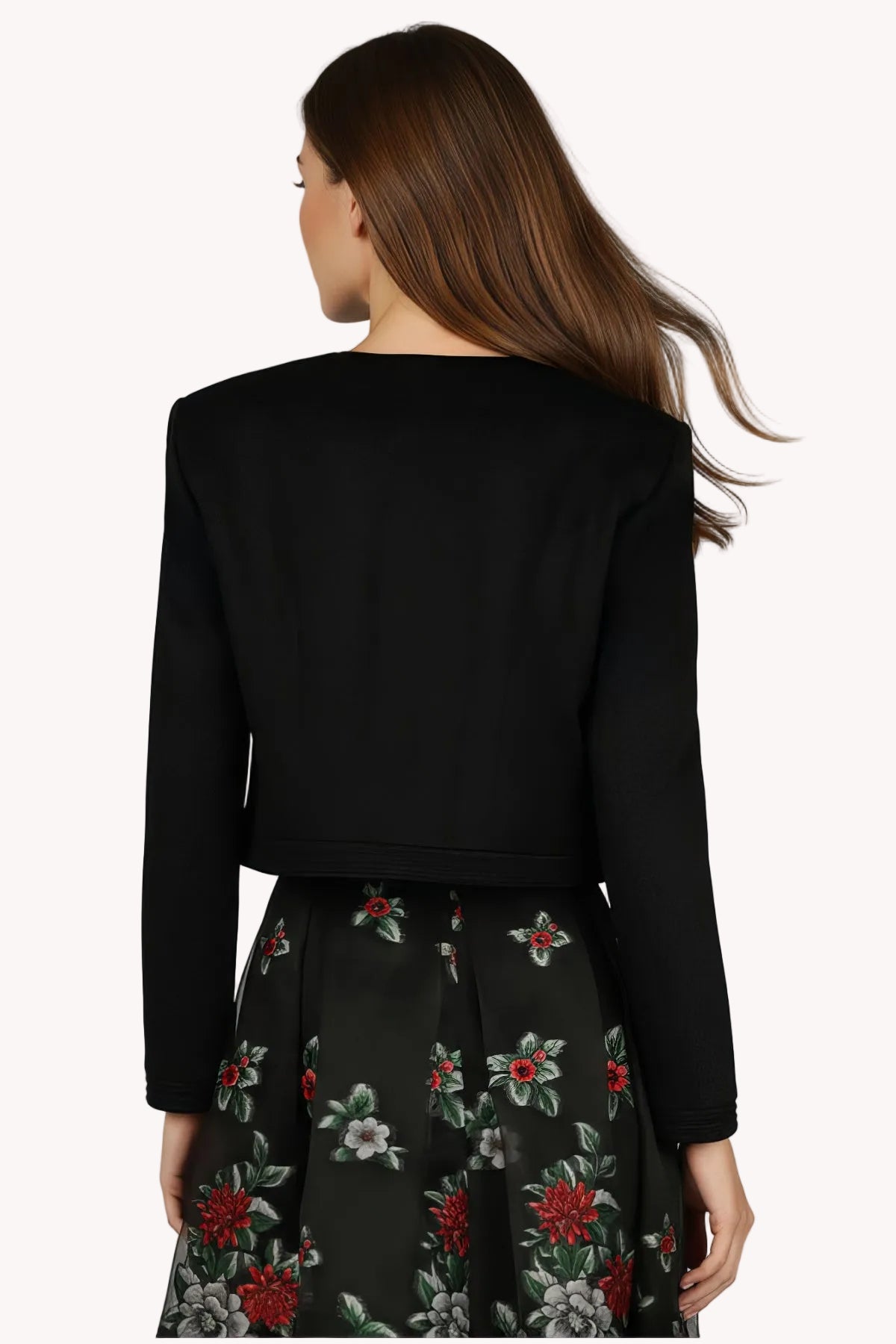 Black Cropped Zip Blazer, Frida