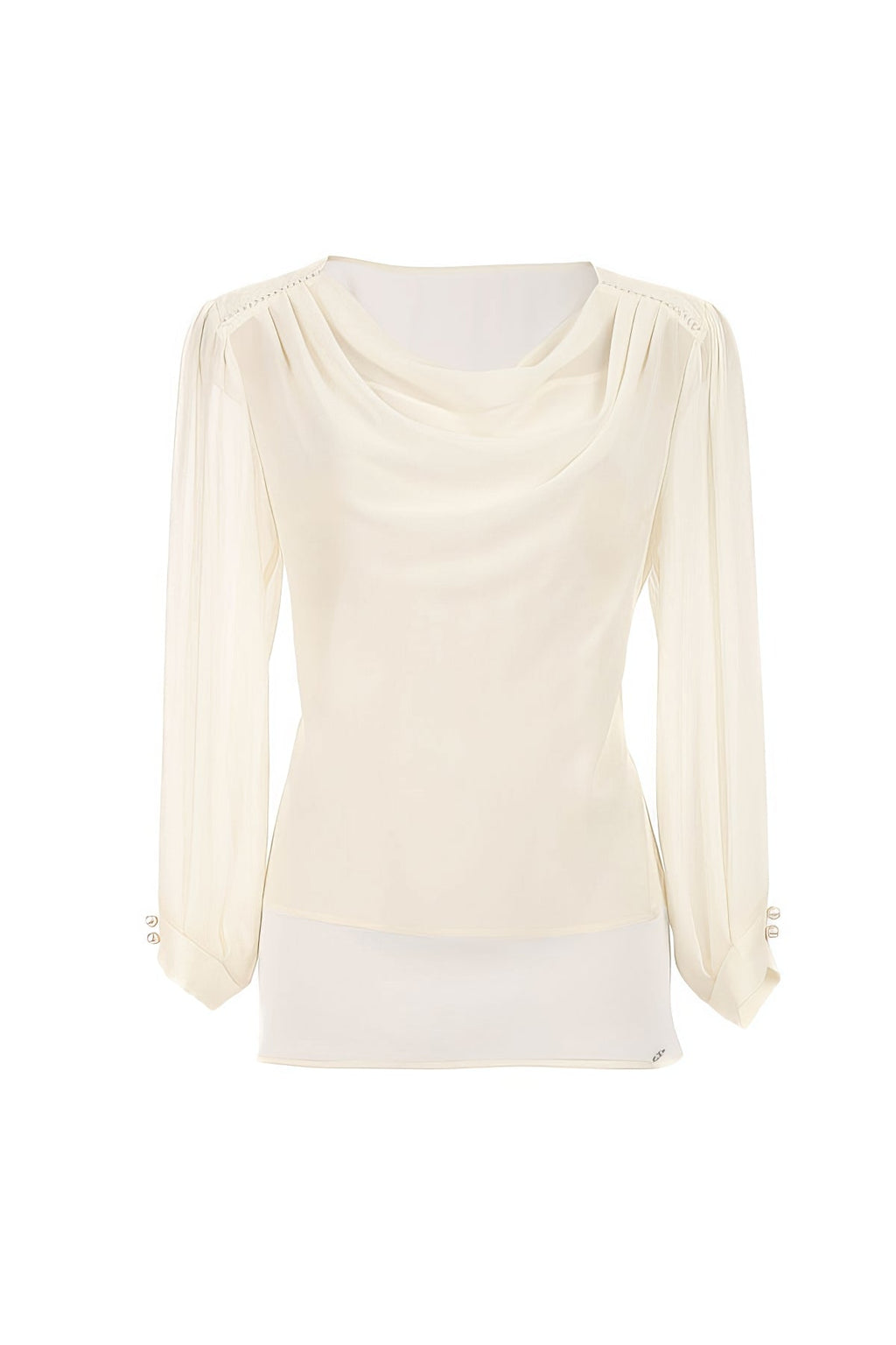 Ivory Draped Blouse, Lucy