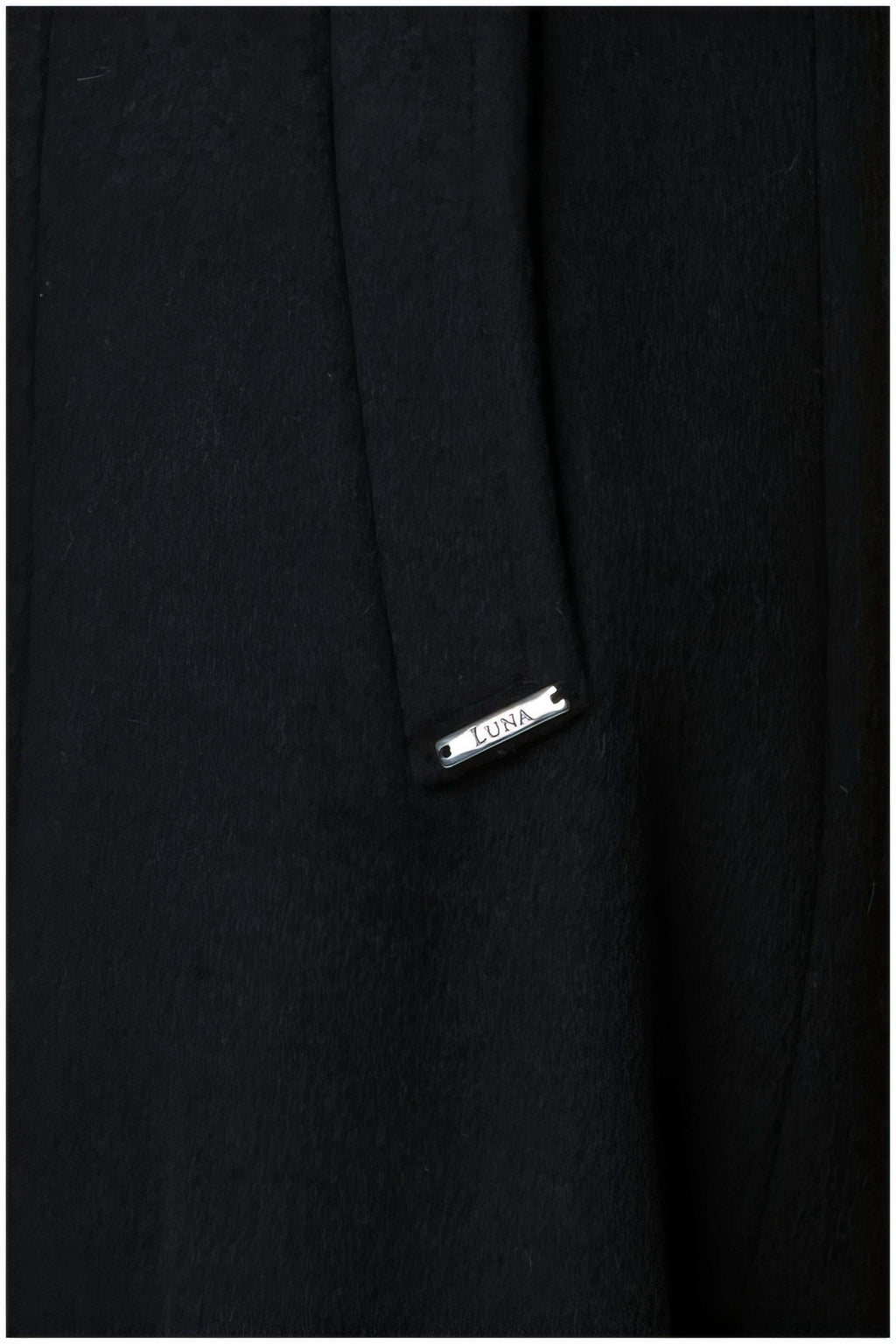 Black Wool Wrap Coat, Nicole