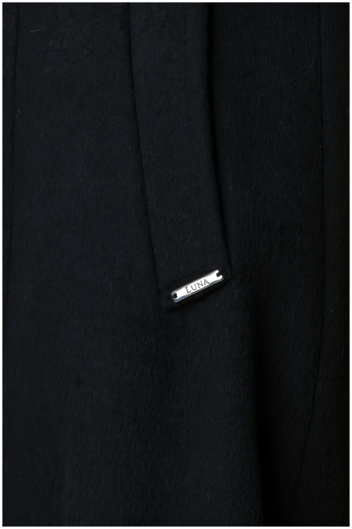 Black Wool Wrap Coat, Nicole