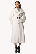 Ivory Belted Midi Coat, Linea