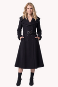 Black Wool Wrap Coat, Nicole