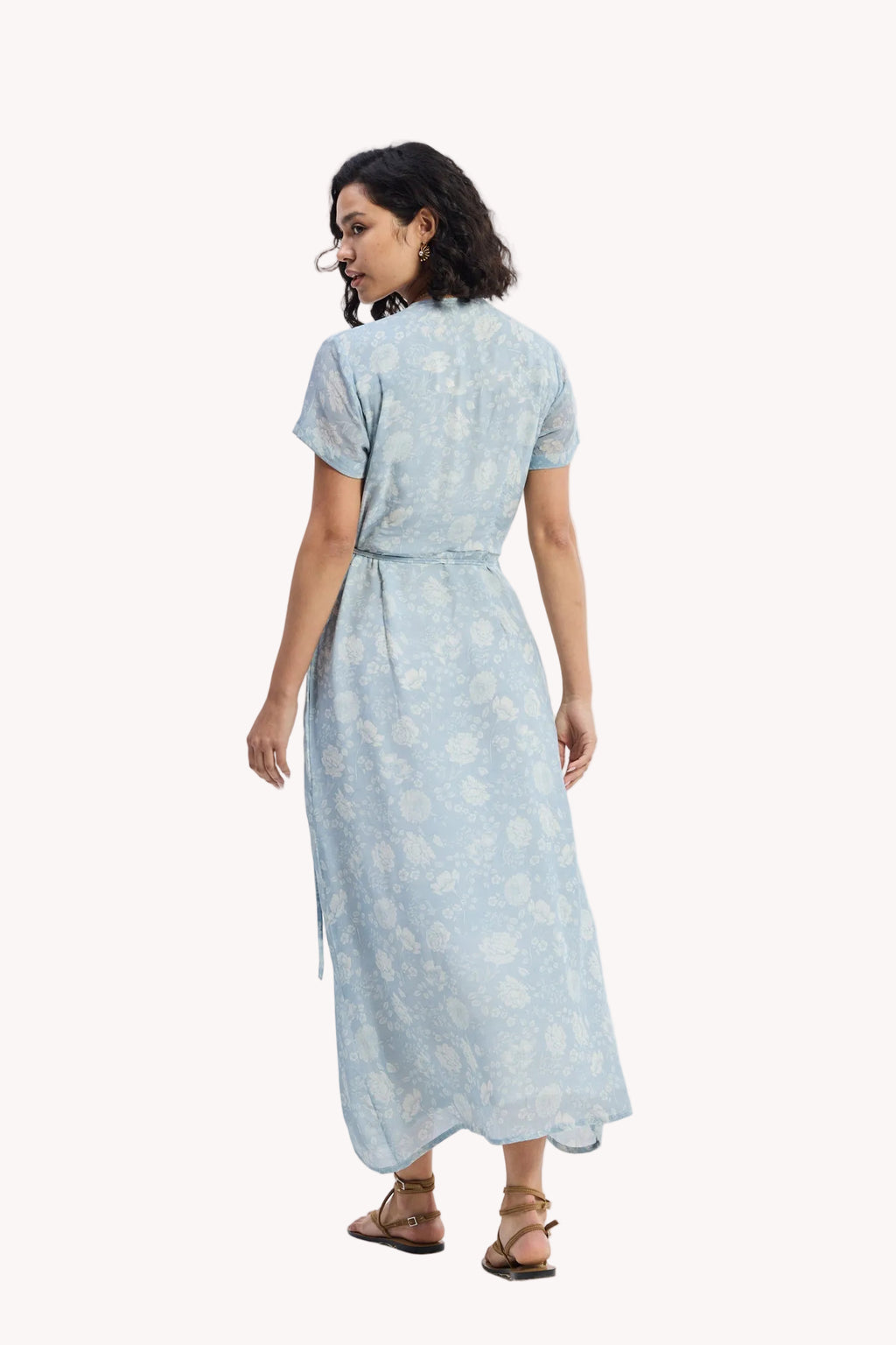 Maxi Wrap Dress in Florals