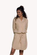 Meet me by the Cliff Dress in Neutral Beige