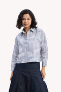 Oversized Boxy-fit Shirt in Animal Print