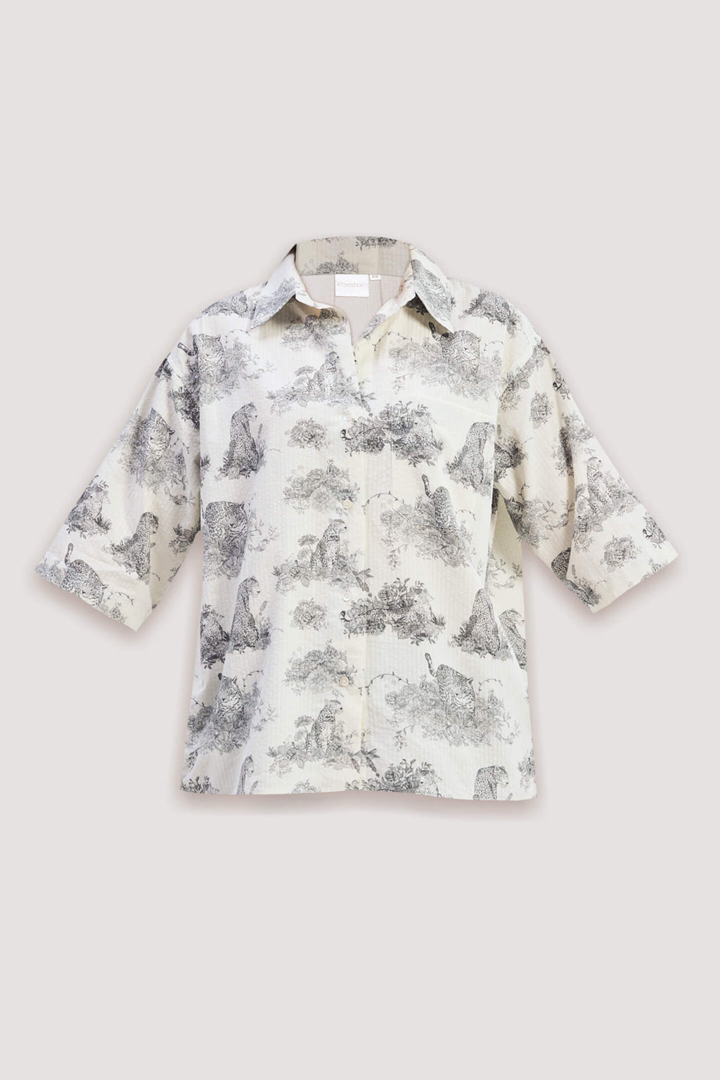 Oversized High-Low Shirt in Animal print