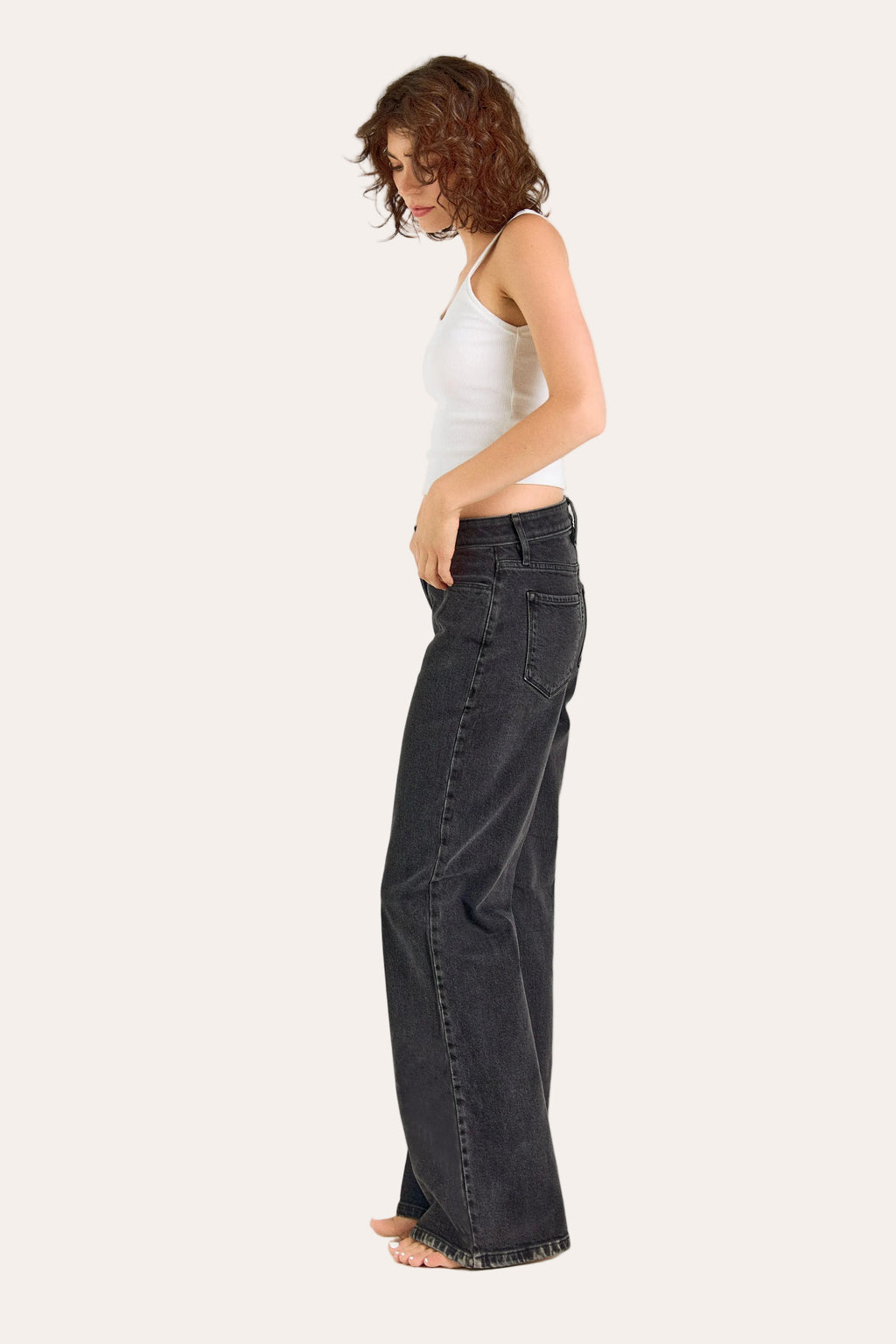 The Rebel Wide Leg - Carbon