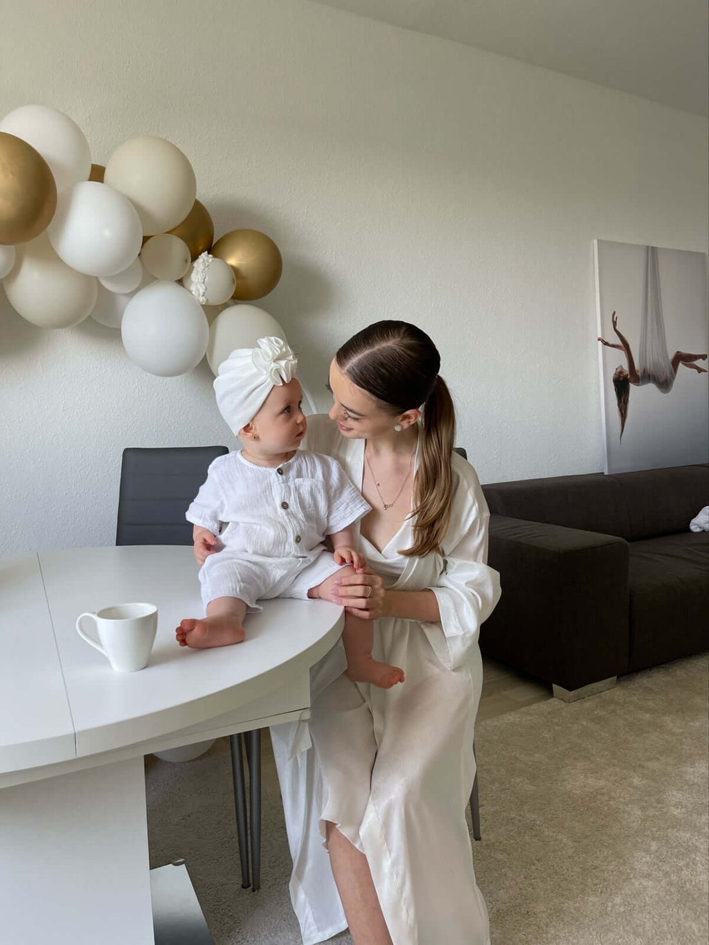 Elegant Robe Dress & Pajama Set Bridal