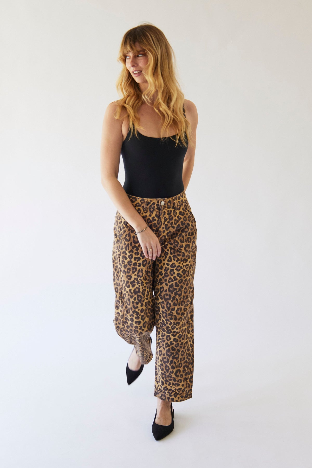 Tara Barrel Pant in Leopard