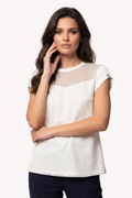 White Short-Sleeve Blouse, Aria
