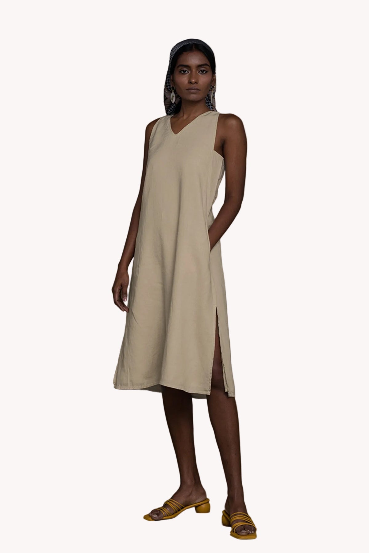 Reading Tea Leaves Dress in Neutral Beige